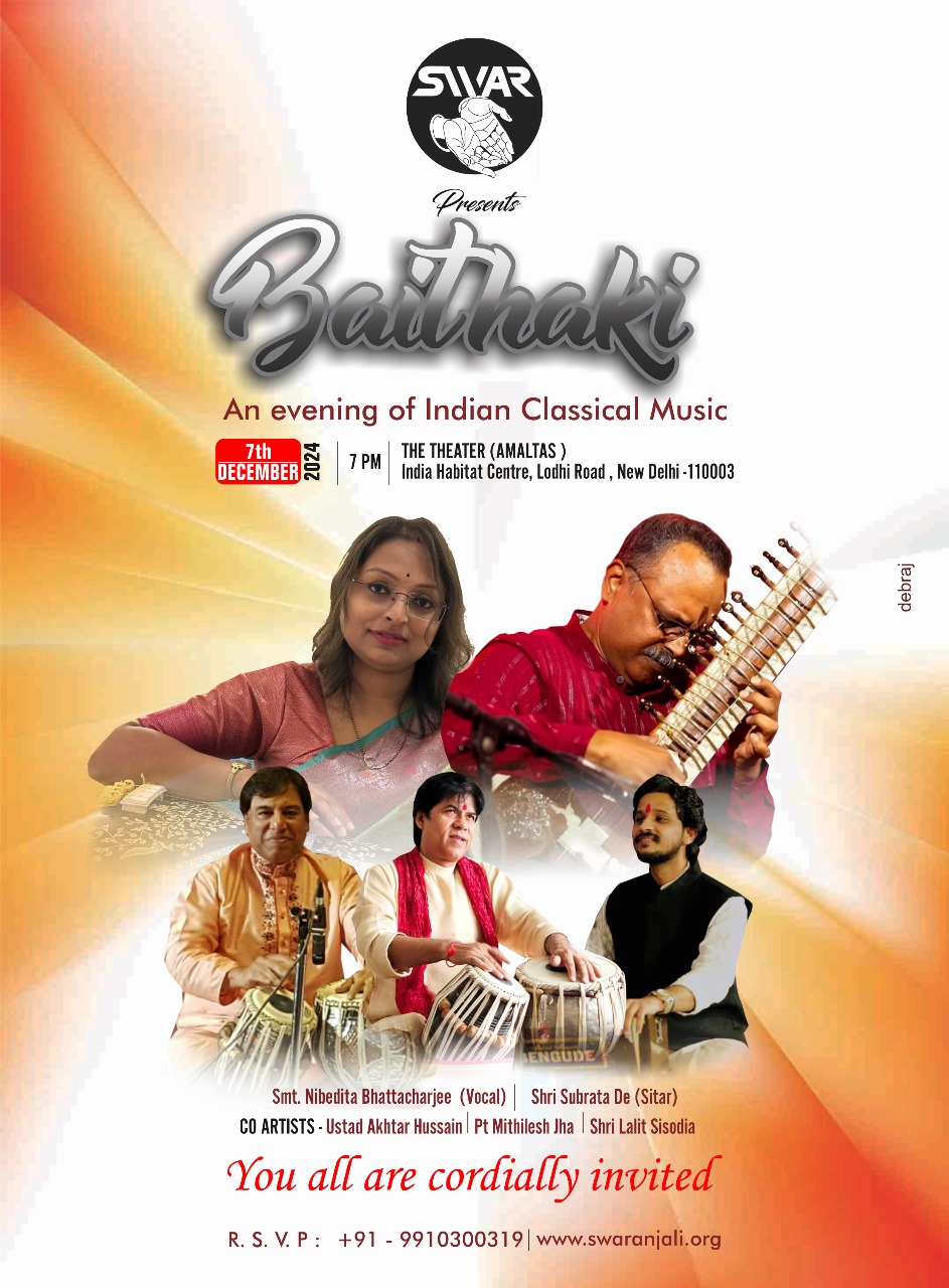 Swaranjali Presents: A Soulful Evening of Indian Classical Music – Baithaki