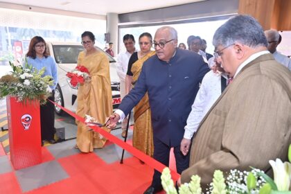 Mr. K. M. Mammen, Chairman and Managing Director, MRF Ltd., inaugurating the MRF Tyredrome